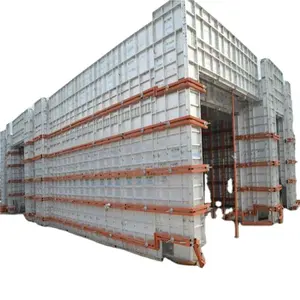 Sistema de cofragem de alumínio para concreto usado para lajes de paredes de concreto para construção metálica