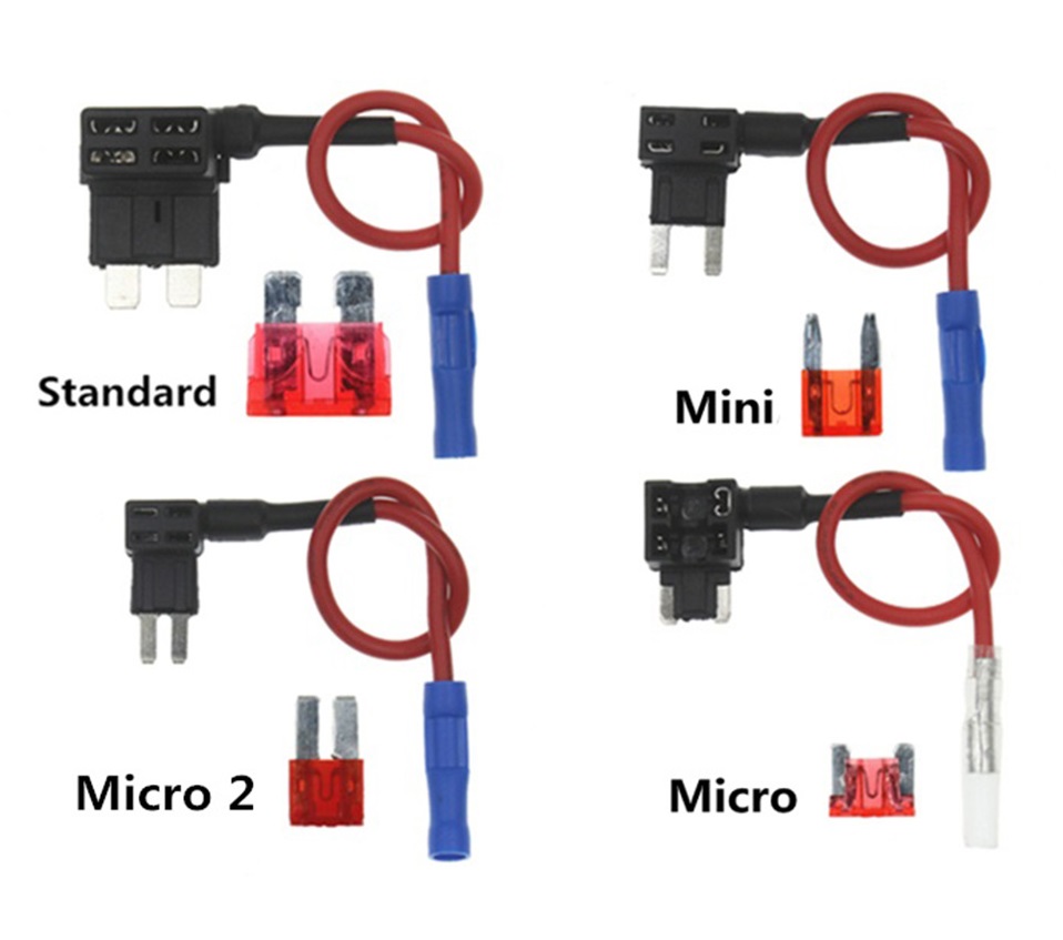 Автомобильный держатель предохранителя среднего размера с адаптером для дополнительной цепи с 10 А Микро Мини стандартным плавким предохранителем ATM
