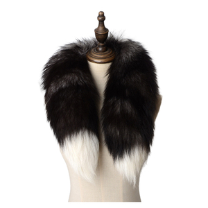 ショールフォックステールズフォックススキンスカーフ女性用アクセサリー大人用ロングウィンターマフラー冬用スカーフ5個豪華な本物の毛皮天然 - Product Image 2