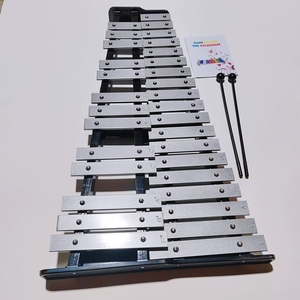 Glockenspiel en métal argenté à 30 notes avec 2 maillets en caoutchouc, instrument de percussion Orff, vente en gros - Product Image 2