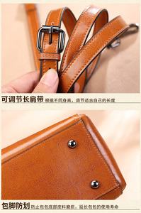 กระเป๋าสะพายพาดลำตัวหนังแท้ดีไซน์มาแรงกระเป๋าถือแฟชั่นคุณภาพสูงสำหรับผู้หญิงความจุสูง - Product Image 5