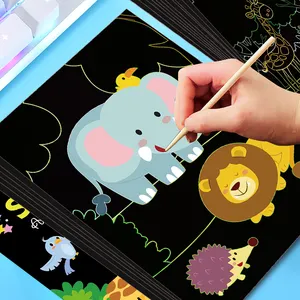 Детские Картины для рисования царапин своими руками детские рисунки для рисования детские образовательные «сделай сам» радужные игры с царапинами бумага для карт