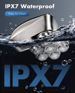 Multifunctional 7D Head Shavers for Bald <b>Men</b> 6 in 1 Electric USB Rechargeable Cordless Razor for <b>Men</b> Beard Nose & Body Trimmer - Product Image 2