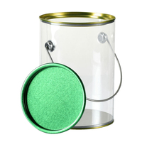 Boîte cylindrique en plastique PET de qualité alimentaire avec poignée portable, pour emballage cadeau, biscuits, ou comme boîte métallique en plastique