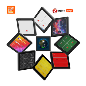 Interrupteur tactile multifonctionnel TYSH Tuya en acrylique 4-en-1 avec variateur de lumière, rideau et scène, compatible <span class=keywords><strong>Zigbee</strong></span>/Wi-Fi - Product Image 1