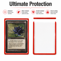 Protège-cartes à clipser 180PT, compatible archivage, JIN OU, étui rigide durable avec clip de verrouillage sécurisé