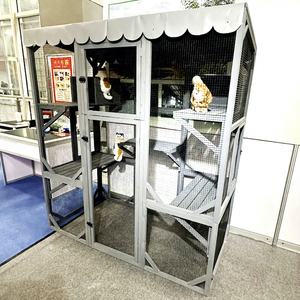 SDCH011 Oferta Especial Casa para Gatos Grande de Exterior de Madera Ecológica Duradera con Cierre de Botón, Mueble para Mascotas, Jaula Sólida para Gatos para Todas las Estaciones - Product Image 4