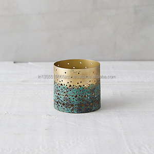 Decorative <b>Candle</b> Holder For Home Decor Iron Planter Pot With Navy Enamel For Home & Garden decorMetal Planter - Product Image 4