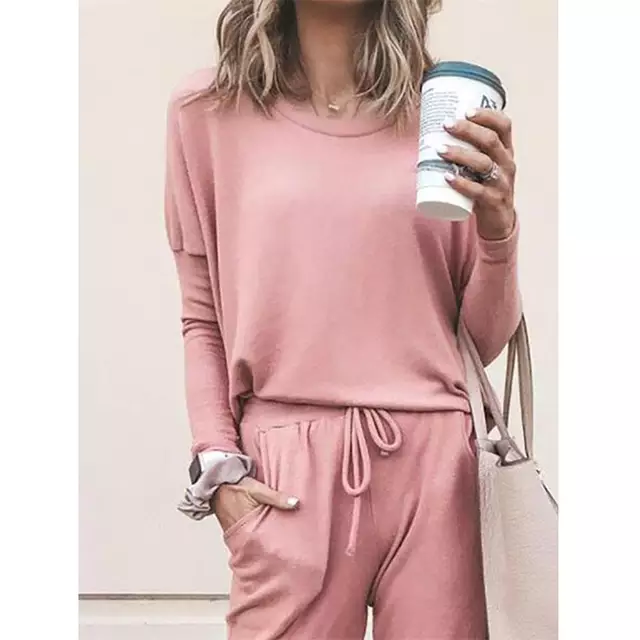 Комплект из 2 предметов Модные женские элегантные брюки костюм Женская повседневная одежда, брюки для девочек, костюм в Корейском стиле спортивный костюм хлопковые спортивные костюмы