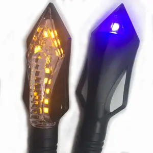 Led חץ עשן עדשת אוניברסלי אופנוע מול & אחורי LED להפוך אות מנורות נצנץ בלם אור להארלי דוידסון סוזוקי