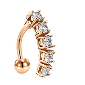 10 pezzi Anello per ombelico in acciaio inox 316L Anello per ombelico con zircone Anelli per <span class=keywords><strong>Piercing</strong></span> al ventre gioielli Sexy per le donne - Product Image 5