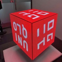 P2.5 formato personalizzato Full Color esterno esterno HD Led cubo/cubo 5 lati magico quadrato creativo cubo Display a Led impermeabile