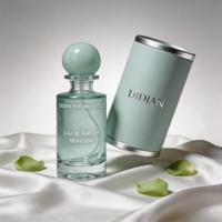 Flacon de parfum vide en verre transparent, cylindrique, à sertir, 30ml 50ml 100ml, avec emballage en boîte, faible MOQ, prix abordable