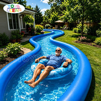 Piscine gonflable sur mesure pour rivière paresseuse, idéale pour les fêtes en extérieur et les activités de loisirs pour enfants et adultes.