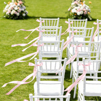 Ruban de chaise en satin, nœud papillon DIY pour décoration d'allée de mariage, ruban décoratif pour événements de la Saint-Valentin, vente en gros de nœuds de chaise