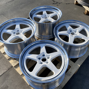 Jantes en alliage d'aluminium forgé T6-6061, 2 pièces, finition étoile polie, 16 17 18 19 20 21 22 pouces, 5X112 5X114.3 5X120, à déport profond - Product Image 1
