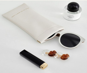 Borsa Cosmetica Portatile in Pelle PU Stile Giapponese, Custodia per Occhiali da Sole, Impermeabile con Chiusura Automatica, Piccola Borsa per il Trucco - Product Image 2