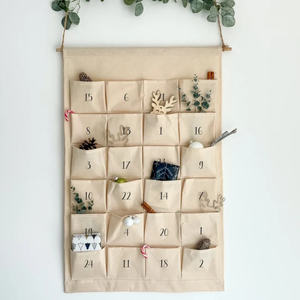 Bolsa de almacenamiento montada en la pared con 24 bolsillos personalizados con función colgante de llave, calendario de Adviento, decoraciones navideñas - Product Image 4