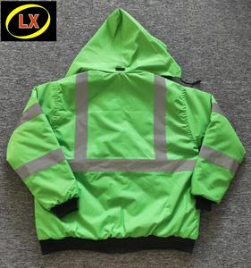 Alta visibilidad chaqueta de seguridad reflectante chaqueta <span class=keywords><strong>en</strong></span> color verde - Product Image 3