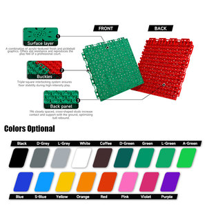 Tapis de sol de terrain de pickleball extérieur en gazon artificiel à emboîtement en PP antidérapant haute résistance amovible de 30x60 pieds pour utilisation en jardin - Product Image 3