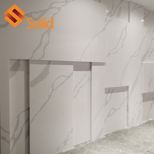 Man Made Brick Wall Solid Surface Slab Stone  Acrylic Porcelain Slabs Korian Solid Surface Tile Brick Cladding Solid Surface