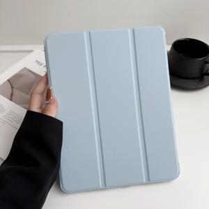 Étui de protection pour tablette iPad 10e génération, fin et pliable, en cuir PU mat, antichoc, avec dissipation thermique en nid d'abeille givré en TPU - Product Image 6