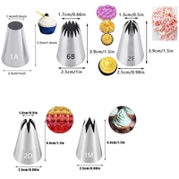 Mittelgroße Edelstahl-Spritztüllen für Zuckerguss, Blumen- und Rosenmuster, Gebäckdüsen für Cupcakes, Kekse und Tortendekoration