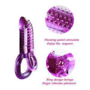 Anillo Vibrador para Pene con Doble Anillo de Retraso y Anillo para Spermatóforos, Juguete Sexual para Adultos para Compartir en Pareja - Product Image 4