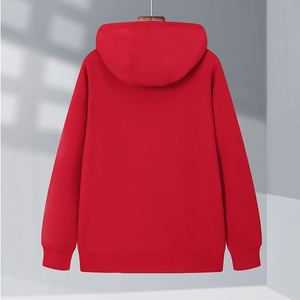 เสื้อฮู้ดดี้คุณภาพดีที่สุด พิมพ์ลายซิลิโคนสีแดง เป็นมิตรกับสิ่งแวดล้อม ระบายอากาศได้ดี เหมาะสำหรับเล่นกีฬา น้ำหนัก 400 กรัม ผลิตจากผ้าฝ้าย 100% พร้อมเชือกผูกปลายโลหะ - Product Image 2