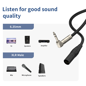 Chuyên Nghiệp 8M Âm Thanh Cáp 6.35Mm Jack Xlr Nữ Kết Nối Cho Micro Loa Âm Thanh Console Khuếch Đại 4K Độ Phân Giải - Product Image 3