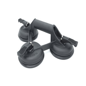 ตัวดูดอลูมิเนียมสีดำ Triple Pad,ตัวดูดพันธมิตรสำหรับกระเบื้องหินอ่อนแก้ว - Product Image 1