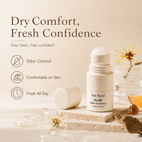 Anti-transpirant Roll-on OEM ODM 30ml Déodorant Roll-on à l'extrait d'hamamélis pour les odeurs corporelles, contrôle de la transpiration, séchage rapide, sans taches, gel