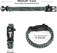 Bracelets de survie multifonctionnels OEM en gros d'usine avec sifflet, allume-feu, boussole et boucle pour la randonnée et le camping