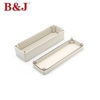 Boîte de jonction en plastique ABS étanche B&J pour extérieur avec indice de protection IP67, couleur grise, plage de température de -40 à 80 degrés