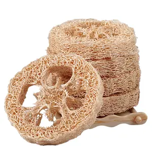 Emballage de logo personnalisé Loofah naturel biodégradable tranches porte-savon blanchi étanche accessoires d'outils de nettoyage ménager