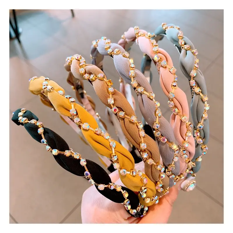 Wholesale 2022 Brand new and high quality Luxury Color Pearl Crystal Head Wear Hoop Headband Hairband Hair Band Accessories