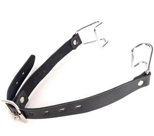 Harnas Gag Strooier Voor Volwassenen Bdsm Open Mond Lederen Gag <span class=keywords><strong>Metal</strong></span> Klauw Haak Erotische Orale Seks Accessoires Voor Paren Slaaf - Product Image 4
