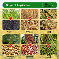Machine à battre multi-cultures mobile pour riz, blé, maïs, soja, orge, pour usage agricole et domestique