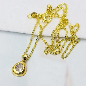 ของขวัญเครื่องประดับวันเกิด จี้รูปหยดน้ำชุบทอง 18 กะรัต - Product Image 1