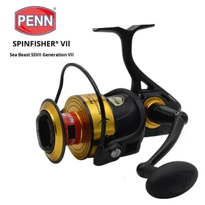 Mulinello <span class=keywords><strong>da</strong></span> Spinning Americano Penn SSVII Settima Generazione Resistente all'Acqua Salata per Lanci Lunghi Tutto in Metallo con Piastra in Ferro per Pesca in Mare - Product Image 2
