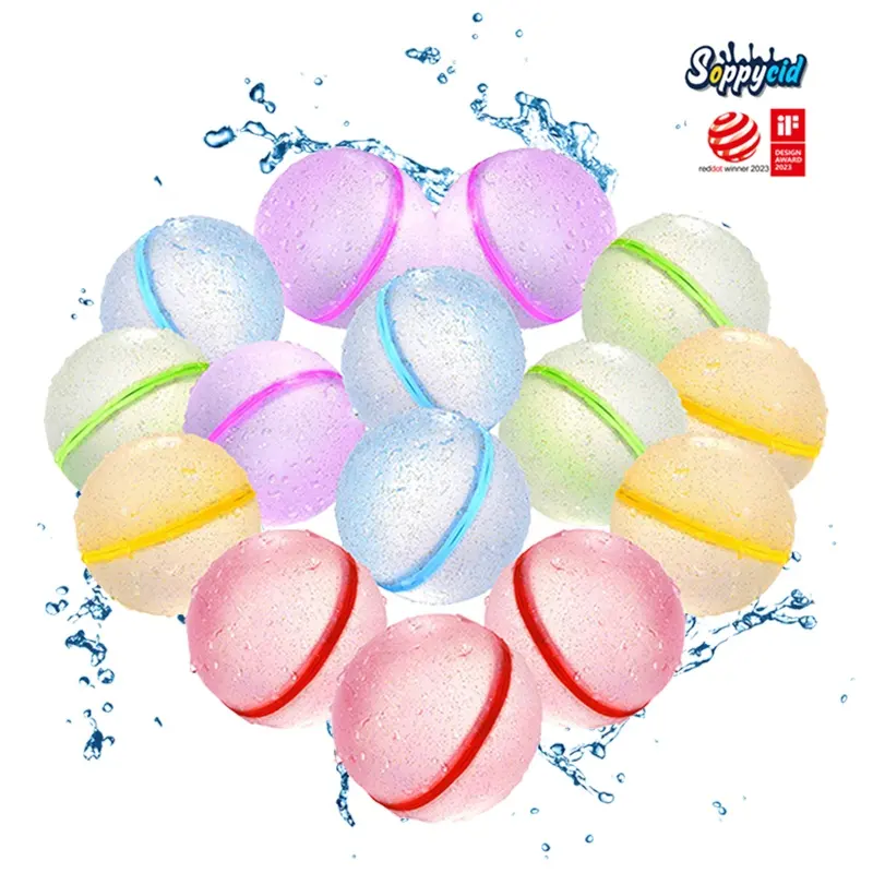 Soppycid balon air silikon isi ulang mainan luar ruangan musim panas balon air dapat digunakan kembali balon air magnetik cepat mengisi balon air
