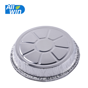 Teglie per <span class=keywords><strong>pizza</strong></span> monouso rotonde in <span class=keywords><strong>alluminio</strong></span> da 8 pollici con coperchi - Product Image 5