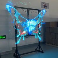 Vision 3D à l'œil nu parfaite Ventilateur LED 3D 3*3pcs TK-M65 Contrôle à distance Projecteur holographique Affichage publicitaire holographique 3D