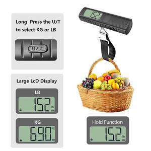 J & R grand écran 50kg/10g économie d'énergie respectueux de l'environnement suspendu pesage voyage balance à bagages numérique <span class=keywords><strong>sans</strong></span> batterie - Product Image 5
