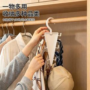 V Shape Double Layer Hanging Organizer 33x15x85cm <b>Plastic</b> Wardrobe Storage For Clothes Hats Scarves Belts - Product Image 1