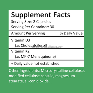 <span class=keywords><strong>K2</strong></span> D3 ek 60 kapsül D3 vitamini ve <span class=keywords><strong>K2</strong></span> vitamini yumuşak kapsül diyet takviyesi - Product Image 2