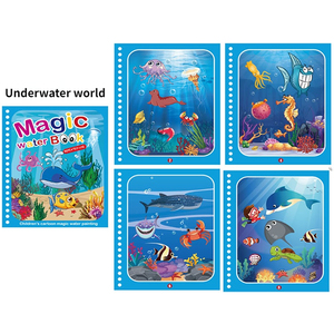 Bestseller Lehrreiches Kinder-Wasser-Malbuch, Löschbares Kritzel- und Zeichenbuch, Zeichenspielzeug, Magisches Buch für Kinder - Product Image 5