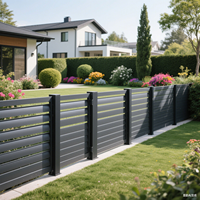 Panneaux de clôture de balcon de piscine personnalisés en alliage d'aluminium perforé pour la protection de la vie privée, revêtement poudré, lames verticales écologiques