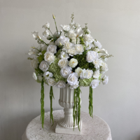 T-FT202 Centre de table en fleurs artificielles de haute qualité, fait main, 50 60 70 80 cm, boule de fleurs en soie pour la décoration de l'allée de mariage