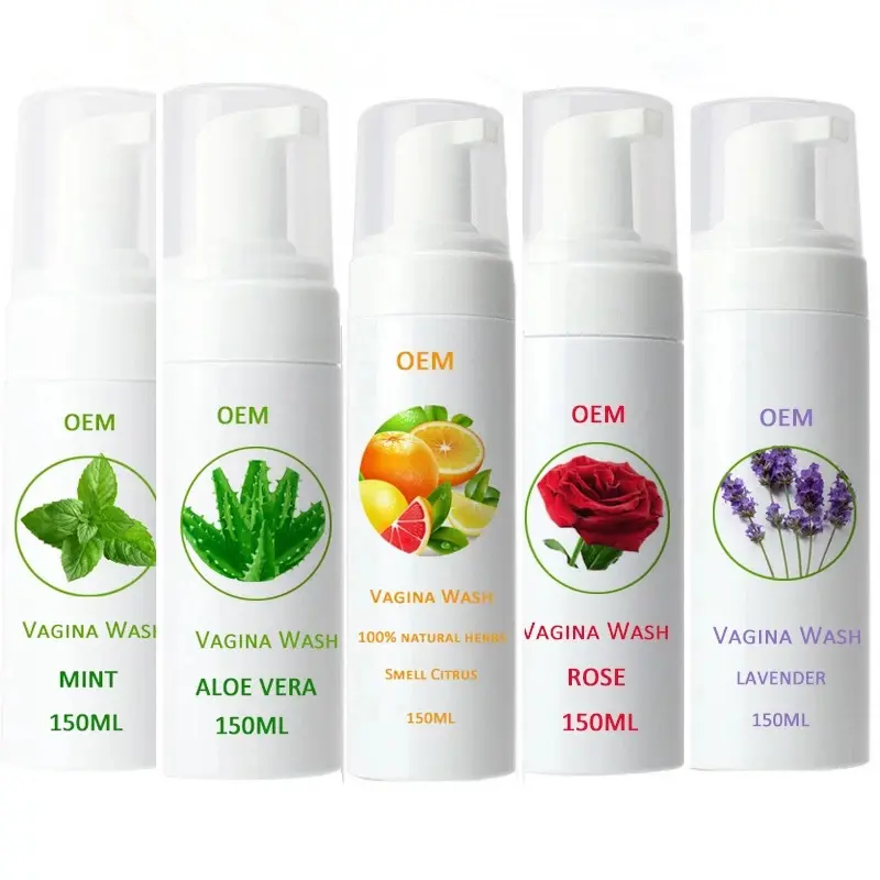 Biologische Custom Private Label Vrouwelijke Veganistische Kruidenproducten Vaginale Wasgel Yoni Foam Wash